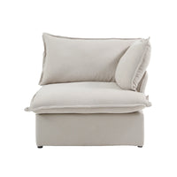 Deluxe Linen Cloud Sectional Sofas Covers | Cotton and Linen Sofa Cover for Left Armrest Seat
