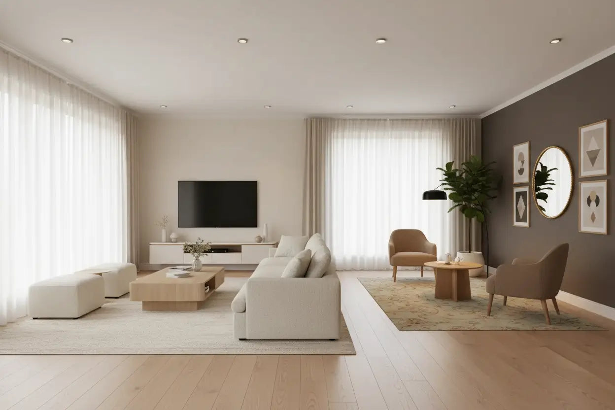 Create Dual Seating Areas in an Extended Living Space