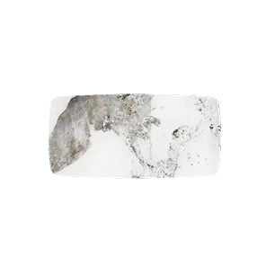 Mesa de comedor Marbella de piedra sinterizada | Pandora rectangular de 63" con borde curvo