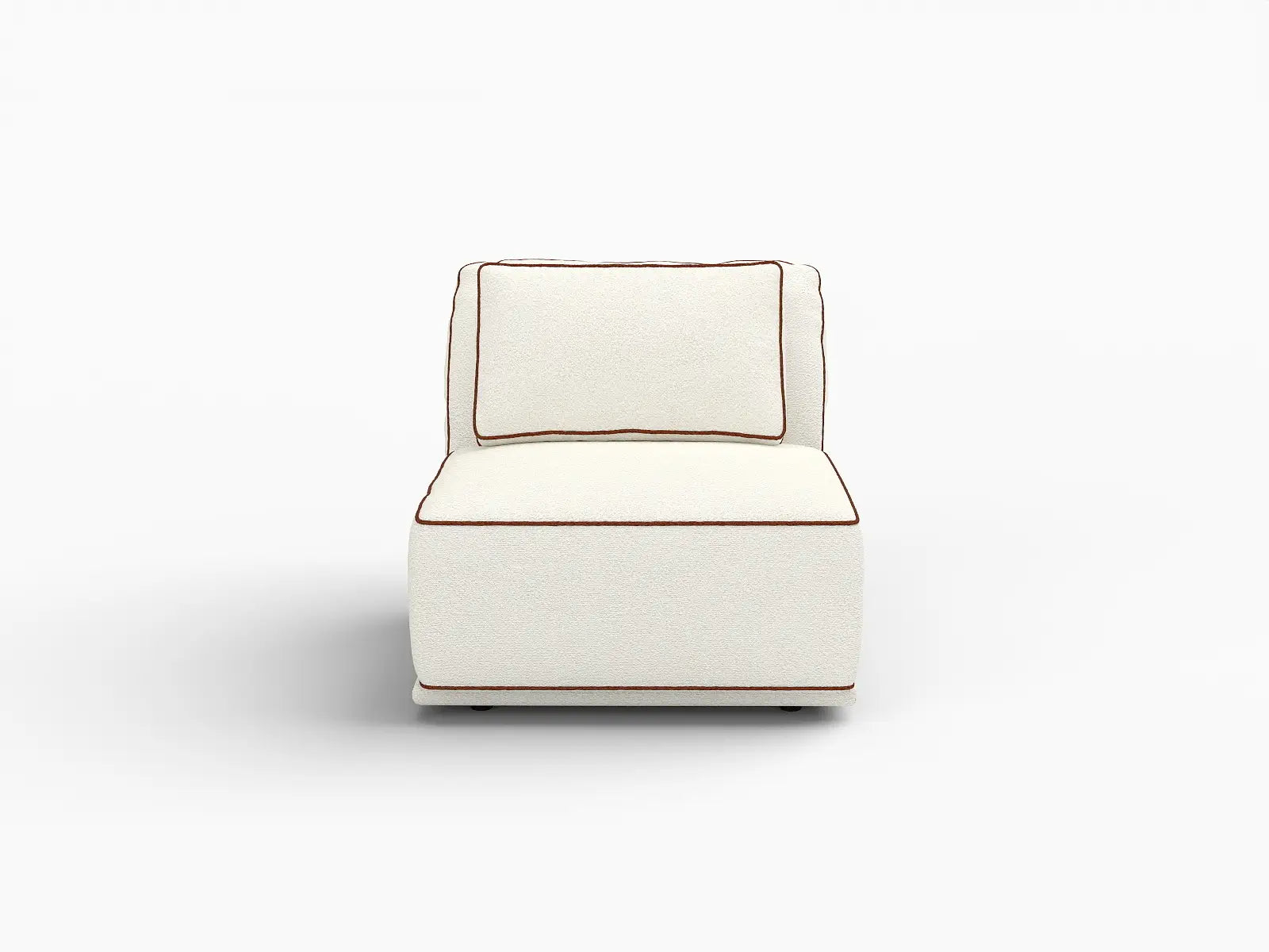 Deluxe Cloud 1-Seater Beige Small Space Single Sofa | 1-Piece, Bouclé Sherpa-Like Fabric, Easy To Clean