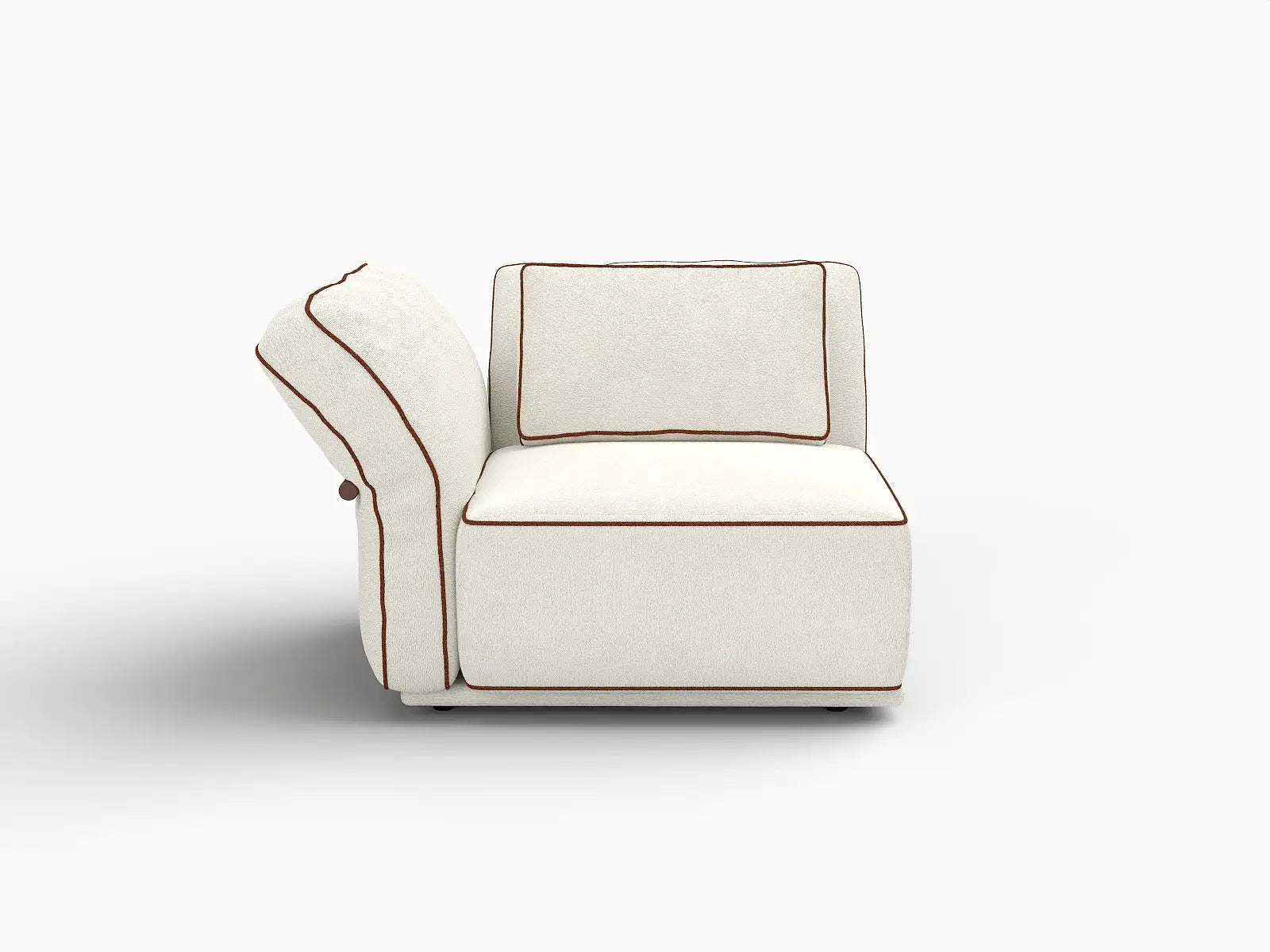 Deluxe Cloud 1-Seater Beige Small Space Single Sofa | 1-Piece, Bouclé Sherpa-Like Fabric, Easy To Clean