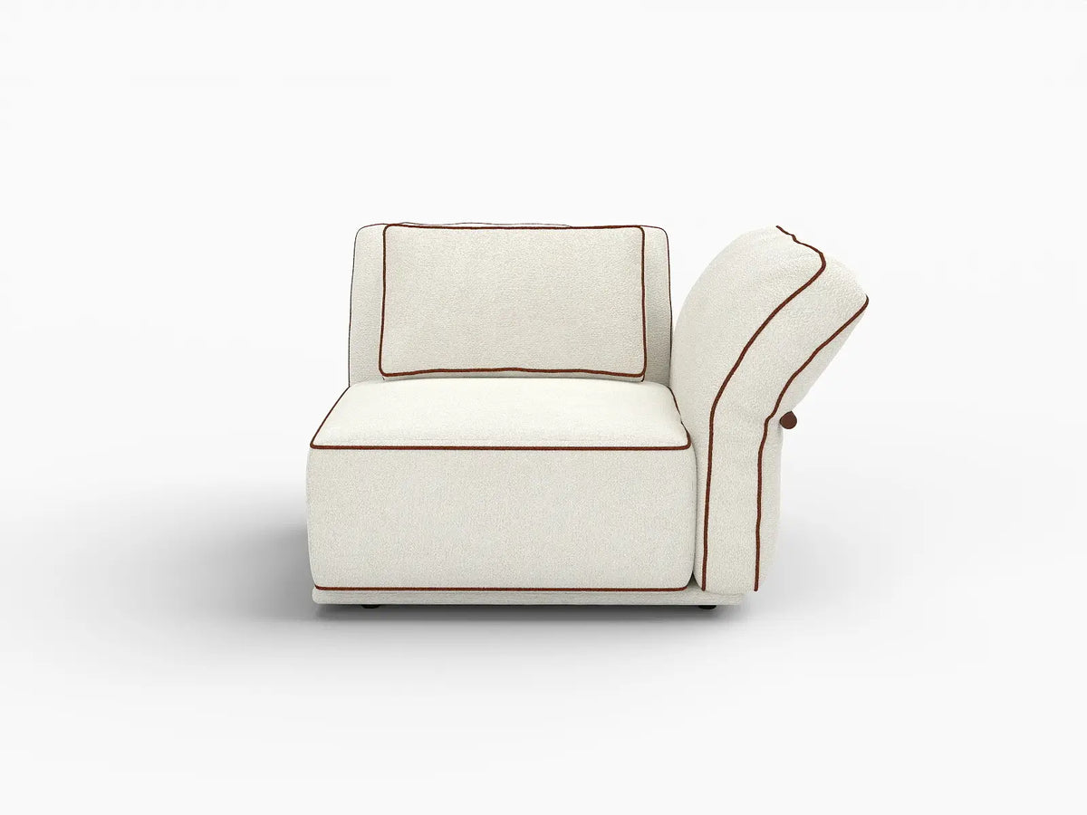 Deluxe Cloud 1-Seater Beige Small Space Single Sofa | 1-Piece, Bouclé Sherpa-Like Fabric, Easy To Clean