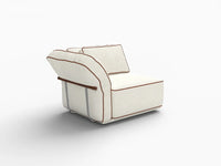 Deluxe Cloud 1-Seater Beige Small Space Single Sofa | 1-Piece, Bouclé Sherpa-Like Fabric, Easy To Clean