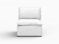 Deluxe Cloud 1-Seater Beige Small Space Single Sofa | 1-Piece, Linen Look Poly Fabric, Living Room Accent, Easy To Clean