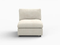 Sofá individual Deluxe Cloud de 1 plaza beige para espacios pequeños | 1 pieza, tela de chenilla mezcla de lino, acento para sala de estar, fácil de limpiar