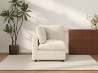 Sofá individual beige de una plaza Deluxe Cloud para espacios pequeños | 1 pieza, tela de chenilla de mezcla de lino, decorativo para sala de estar, fácil de limpiar