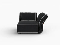 Deluxe Cloud 1-Seater Black Small Space Single Sofa | 1-Piece, Bouclé Sherpa-Like Fabric, Easy To Clean