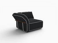 Deluxe Cloud 1-Seater Black Small Space Single Sofa | 1-Piece, Bouclé Sherpa-Like Fabric, Easy To Clean