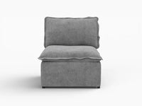 Deluxe Cloud 1-Seater Grey Small Space Single Sofa | 1-Piece, Linen Look Poly Fabric, Living Room Accent, Easy To Clean