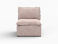 Deluxe Cloud 1-Seater Khaki Single Sofa | 1-Piece, Linen Look Poly Fabric, Living Room Accent, Washable Cushion Covers