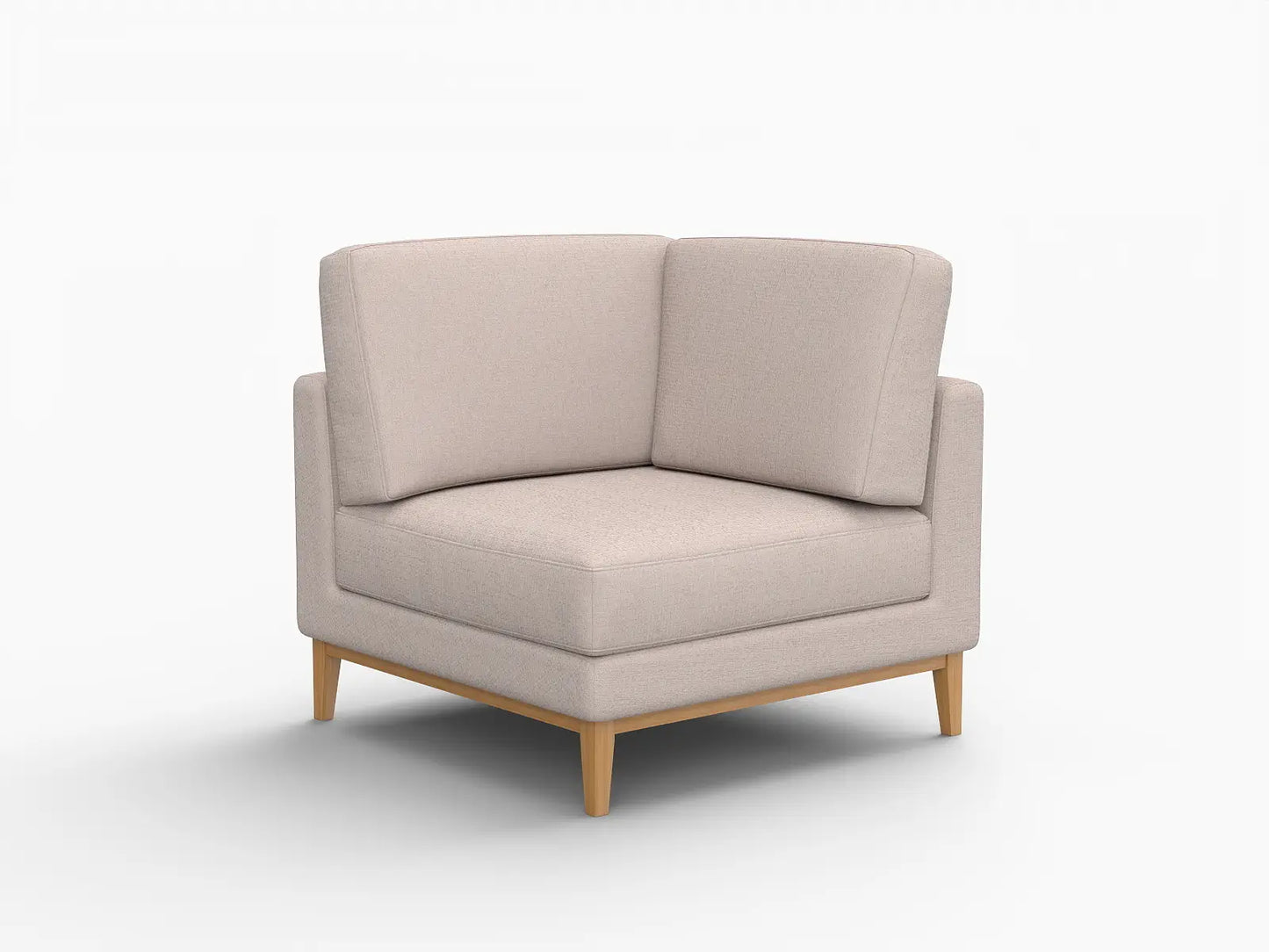 Deluxe Cloud 1-Seater Khaki Single Sofa | 1-Piece, Linen Look Poly Fabric, Living Room Accent, Washable Cushion Covers