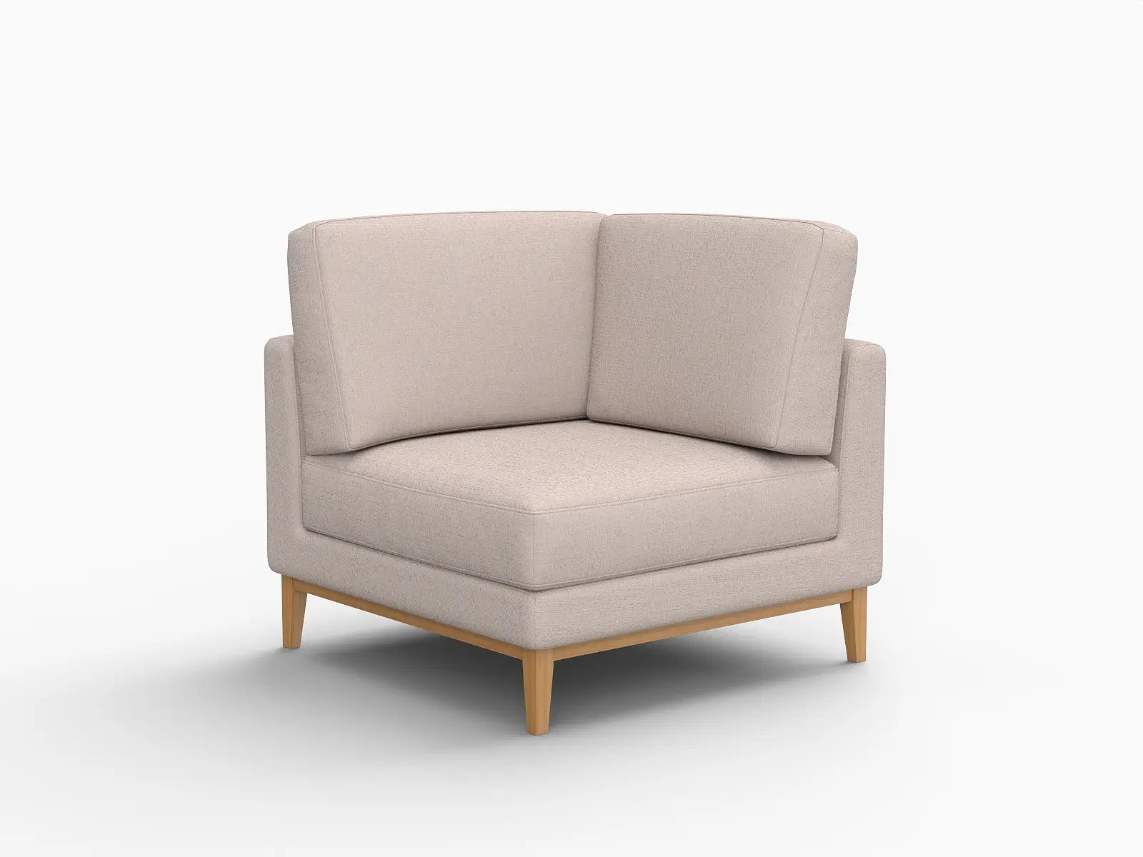 Deluxe Cloud 1-Seater Khaki Single Sofa | 1-Piece, Linen Look Poly Fabric, Living Room Accent, Washable Cushion Covers