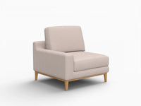Deluxe Cloud 1-Seater Khaki Single Sofa | 1-Piece, Linen Look Poly Fabric, Living Room Accent, Washable Cushion Covers