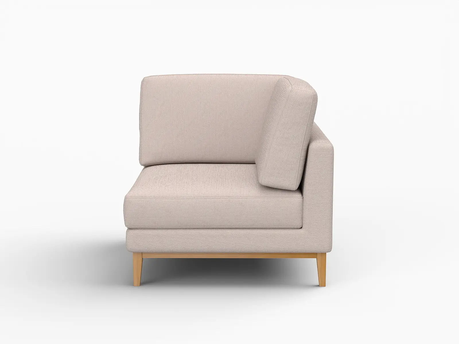 Deluxe Cloud 1-Seater Khaki Single Sofa | 1-Piece, Linen Look Poly Fabric, Living Room Accent, Washable Cushion Covers