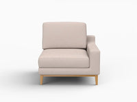 Deluxe Cloud 1-Seater Khaki Single Sofa | 1-Piece, Linen Look Poly Fabric, Living Room Accent, Washable Cushion Covers