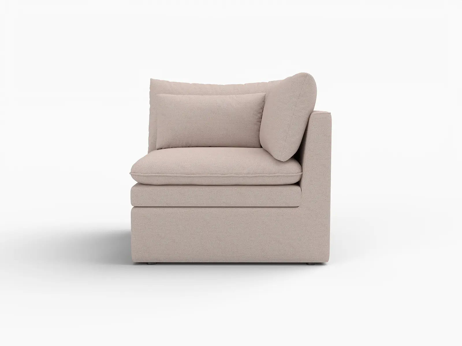 Sofá individual de 1 plaza Khaki Deluxe Cloud | 1 pieza, tela de poliéster con aspecto de lino, decorativo para sala de estar, fundas de cojín lavables