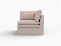 Sofá individual de 1 plaza Khaki Deluxe Cloud | 1 pieza, tela de poliéster con aspecto de lino, decorativo para sala de estar, fundas de cojín lavables
