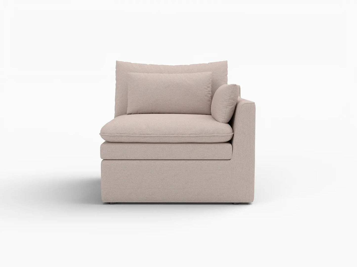 Sofá individual Deluxe Cloud de 1 plaza, color caqui | 1 pieza, tela de poliéster con aspecto de lino, acento para sala de estar, fundas de cojín lavables