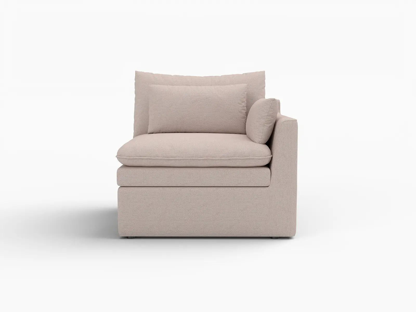 Sofá individual Deluxe Cloud de 1 plaza, color caqui | 1 pieza, tela de poliéster con aspecto de lino, acento para sala de estar, fundas de cojín lavables