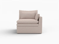 Sofá individual Deluxe Cloud de 1 plaza, color caqui | 1 pieza, tela de poliéster con aspecto de lino, acento para sala de estar, fundas de cojín lavables