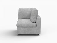 Sofá individual de 1 plaza Deluxe Cloud gris claro | 1 pieza, tela chenilla de mezcla de lino, acento para sala de estar, fundas de cojín lavables
