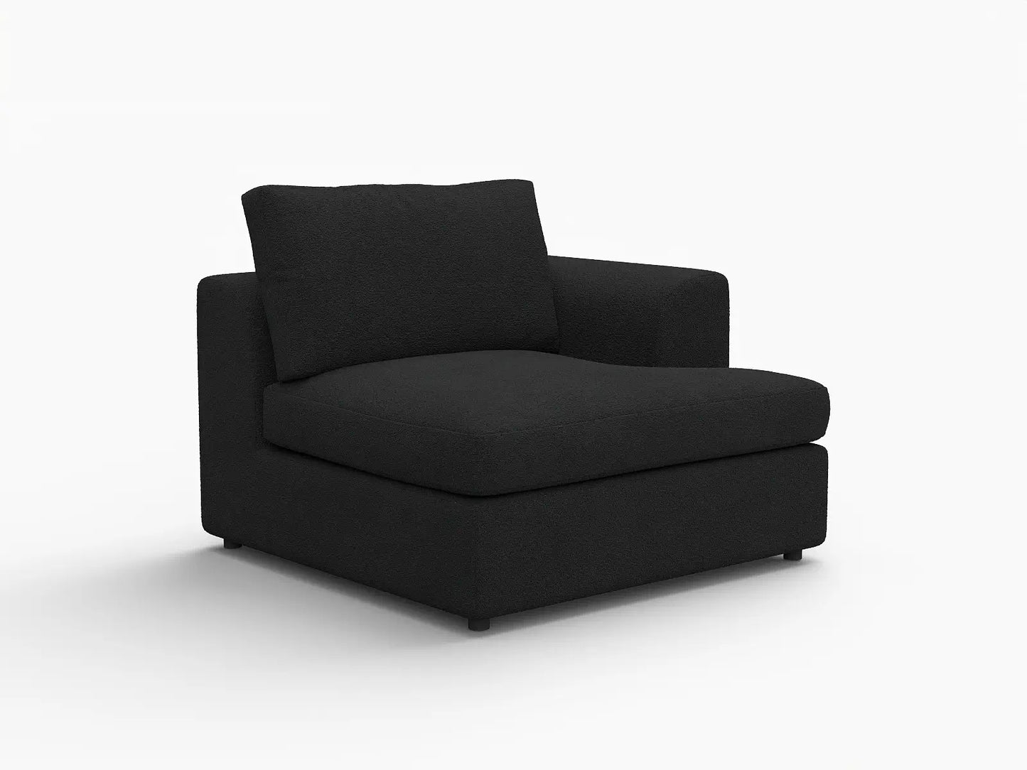Deluxe Cloud 1-Seater Single Sofa | 1-Piece, Bouclé Sherpa-Like Fabric, Living Room Accent, Washable Cushion Covers