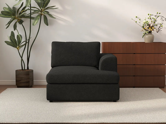 Sofá individual de 1 plaza Deluxe Cloud | 1 pieza, tela de bucle tipo sherpa, decorativo para sala de estar, fundas de cojín lavables