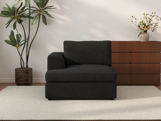 Sofá individual de 1 plaza Deluxe Cloud | 1 pieza, tela bouclé tipo sherpa, decorativo para sala de estar, fundas de cojín lavables