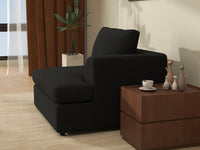 Deluxe Cloud 1-Seater Single Sofa | 1-Piece, Bouclé Sherpa-Like Fabric, Living Room Accent, Washable Cushion Covers