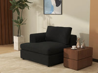 Sofá individual de 1 plaza Deluxe Cloud | 1 pieza, tela bouclé tipo sherpa, decorativo para sala de estar, fundas de cojín lavables