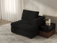 Deluxe Cloud 1-Seater Single Sofa | 1-Piece, Bouclé Sherpa-Like Fabric, Living Room Accent, Washable Cushion Covers