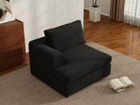 Sofá individual de 1 plaza Deluxe Cloud | 1 pieza, tela bouclé tipo sherpa, decorativo para sala de estar, fundas de cojín lavables