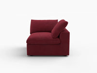 Deluxe Cloud 1-Seater Single Sofa in Claret Velvet | 1-Piece, Living Room Accent, Easy To Clean, Stylish Design