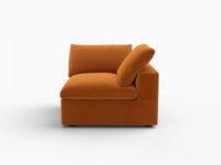 Deluxe Cloud 1-Seater Single Sofa in Terracotta Velvet | 1-Piece, Living Room Accent, Easy To Clean, Modern Style