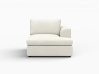 Deluxe Cloud 1-Seater White Small Space Single Sofa | 1-Piece, Bouclé Sherpa-Like Fabric, Living Room Accent, Easy To Clean