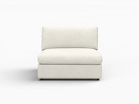 Deluxe Cloud 1-Seater White Small Space Single Sofa | 1-Piece, Bouclé Sherpa-Like Fabric, Living Room Accent, Easy To Clean