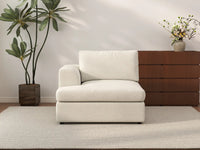 Sofá Individual Deluxe Cloud de 1 Plaza Blanco para Espacios Pequeños | 1 Pieza, Tela Tipo Borrego Rizos, Acento para Sala, Fácil de Limpiar