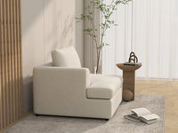 Sofá Individual Deluxe Cloud de 1 Plaza Blanco para Espacios Pequeños | 1 Pieza, Tela Tipo Borrego Rizos, Acento para Sala, Fácil de Limpiar