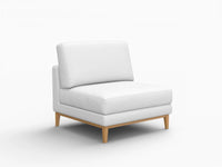 Deluxe Cloud 1-Seater White Small Space Single Sofa | 1-Piece, Linen Look Poly Fabric, Living Room Accent, Easy To Clean