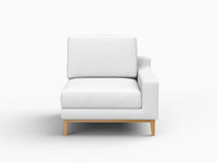 Deluxe Cloud 1-Seater White Small Space Single Sofa | 1-Piece, Linen Look Poly Fabric, Living Room Accent, Easy To Clean