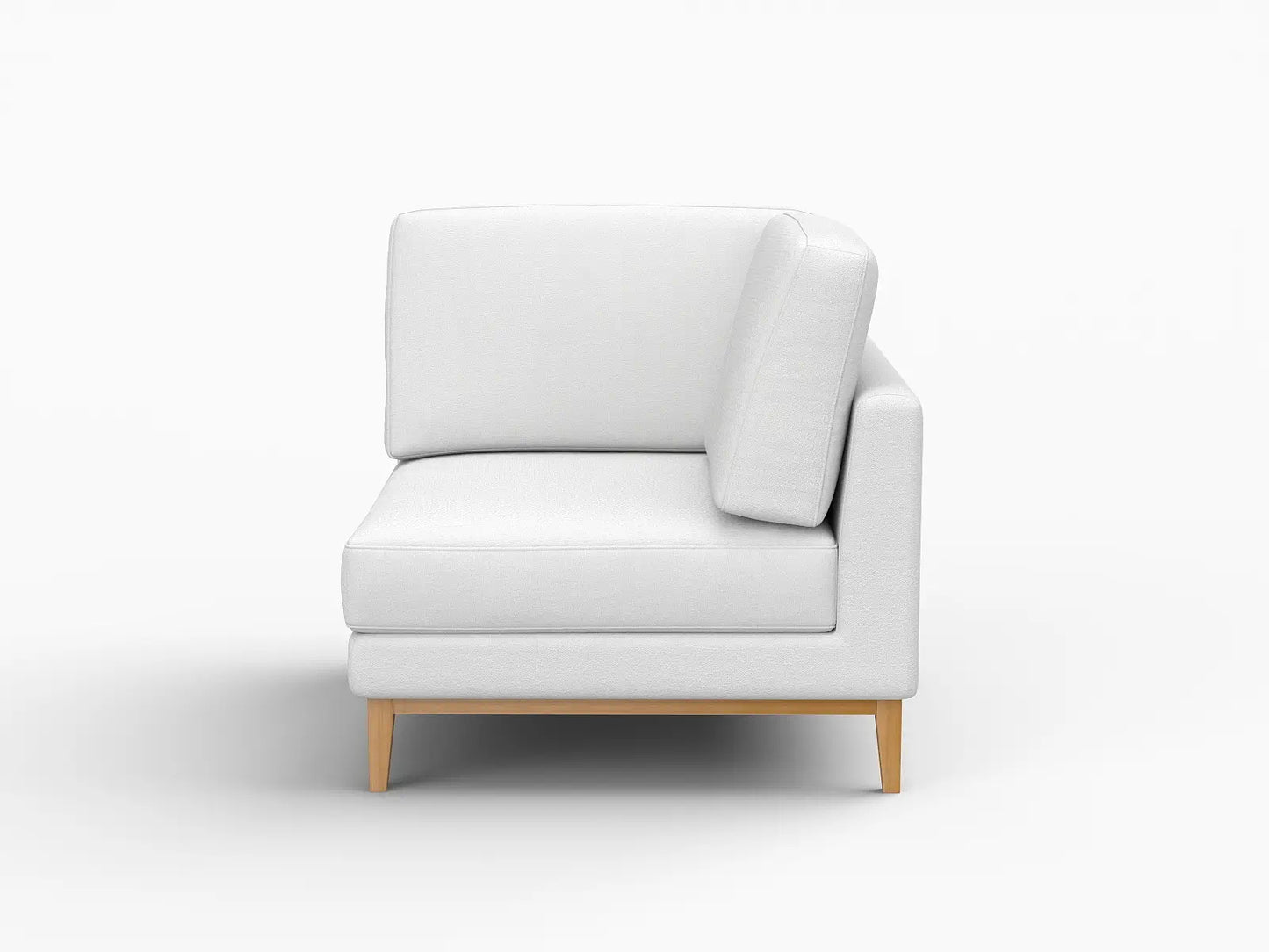 Deluxe Cloud 1-Seater White Small Space Single Sofa | 1-Piece, Linen Look Poly Fabric, Living Room Accent, Easy To Clean