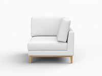 Deluxe Cloud 1-Seater White Small Space Single Sofa | 1-Piece, Linen Look Poly Fabric, Living Room Accent, Easy To Clean