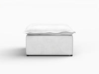 Deluxe Cloud Beige Ottoman | 1-Piece (Includes 1 Ottoman), Linen Look Poly Fabric, Easy To Clean