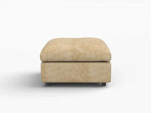 Lounge Cloud Sectional Sofa Covers | Khaki Linen-Blend Chenille Sofa Cover for with 1-Ottoman