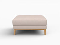 Deluxe Cloud Khaki Ottoman | 1-Piece (Includes 1 Ottoman), Linen Look Poly Fabric, Washable Cushion Covers