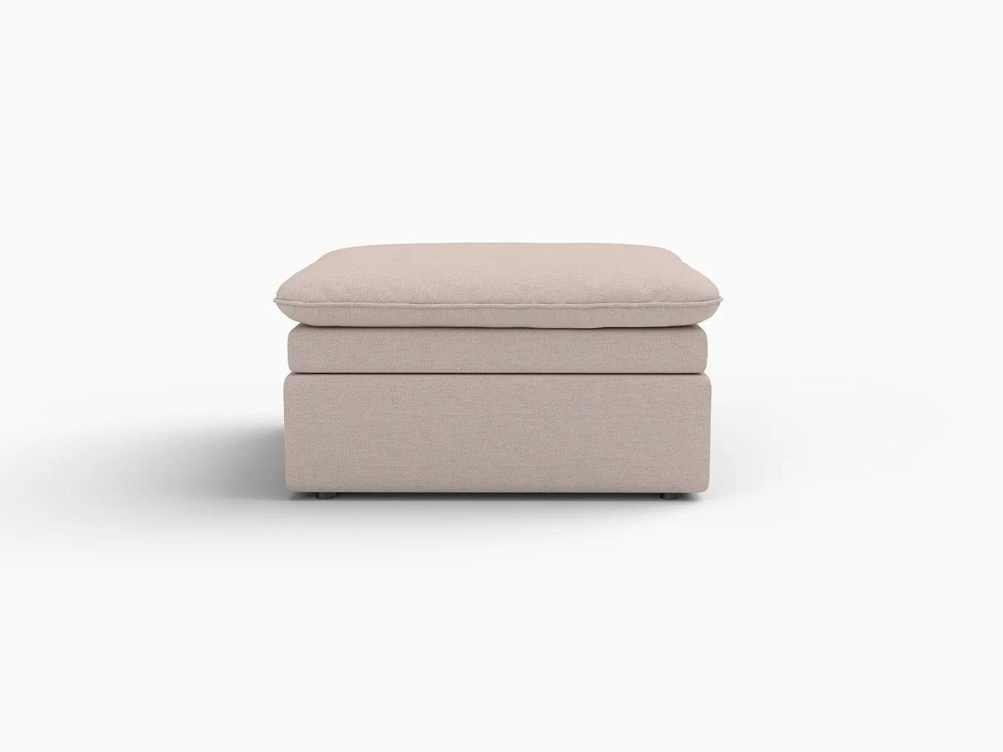 Puf Deluxe Cloud Caqui | 1 pieza (Incluye 1 puf), Tela de Poliéster con Aspecto de Lino, Fundas de Cojín Lavables