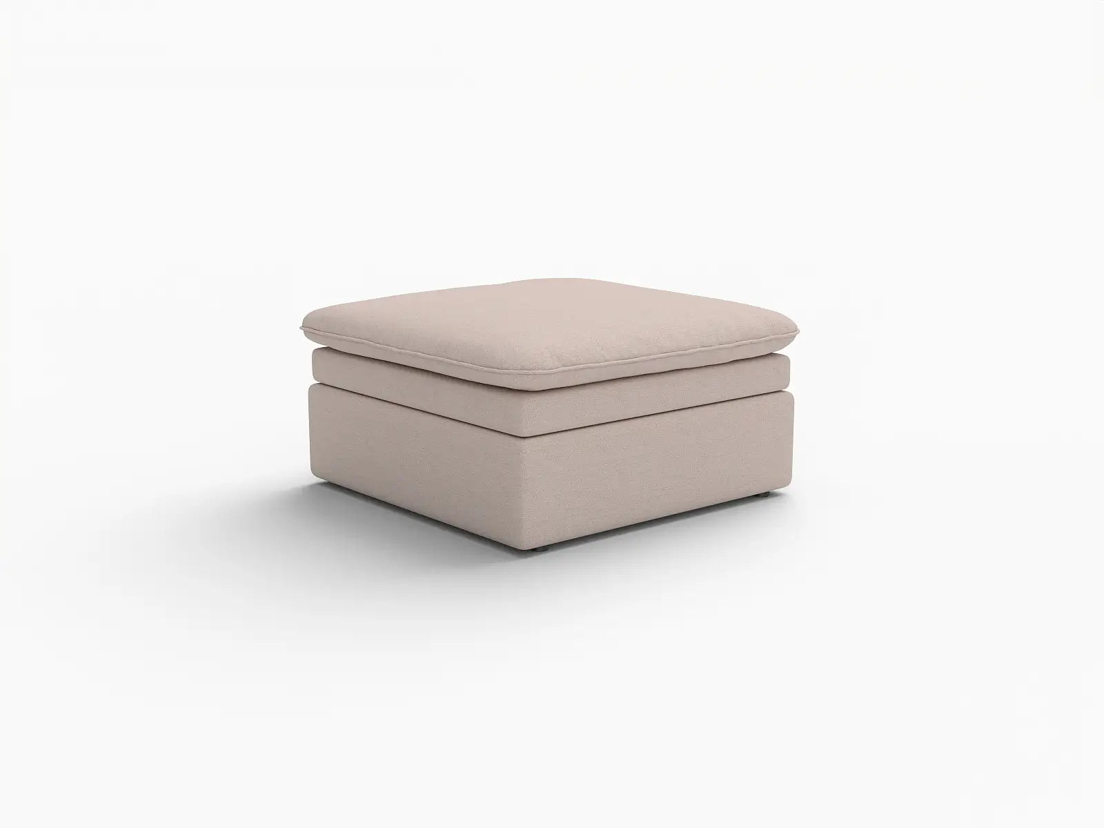 Puf Deluxe Cloud Caqui | 1 pieza (Incluye 1 puf), Tela de Poliéster con Aspecto de Lino, Fundas de Cojín Lavables