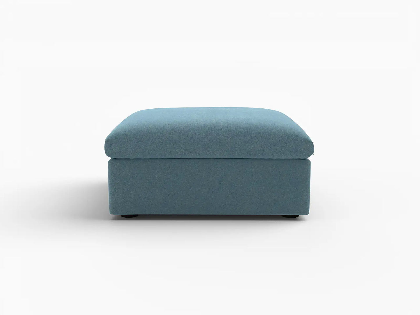 Deluxe Cloud Ottoman in Light Blue Velvet | 1-Piece (Includes 1 Ottoman), Living Room Accent, Easy To Clean, Modular Design