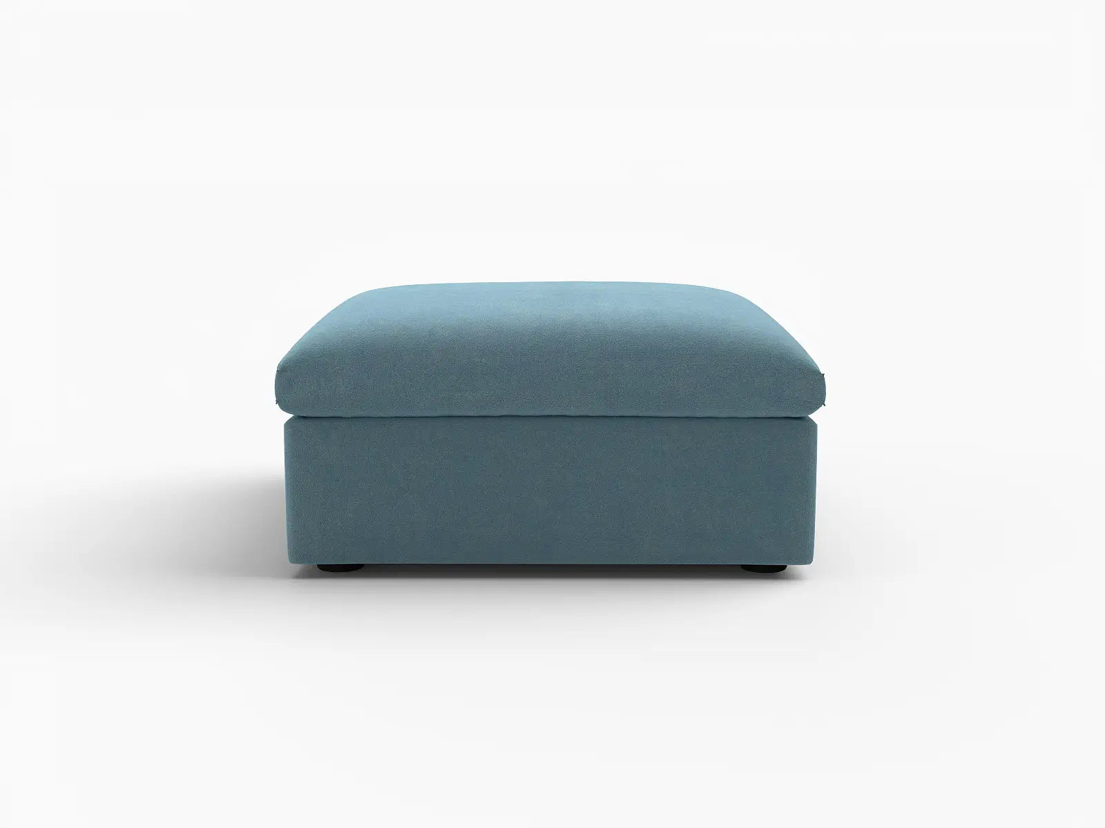 Deluxe Cloud Ottoman in Light Blue Velvet | 1-Piece (Includes 1 Ottoman), Living Room Accent, Easy To Clean, Modular Design