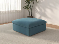 Deluxe Cloud Ottoman in Light Blue Velvet | 1-Piece (Includes 1 Ottoman), Living Room Accent, Easy To Clean, Modular Design